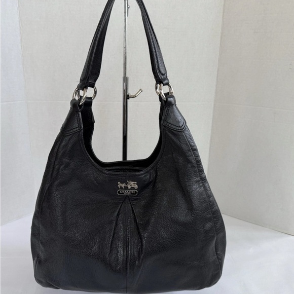 Coach G1271- 21225 Madison Maggie Black Leather Hobo Shoulder Tote Bag Supple - Picture 13 of 13